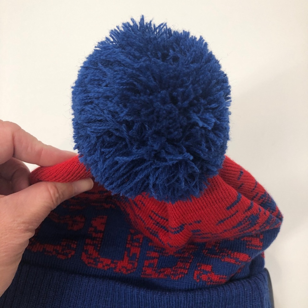 Cubs Knit Hat Pom Fleece Lined National League - Picture 6 of 6